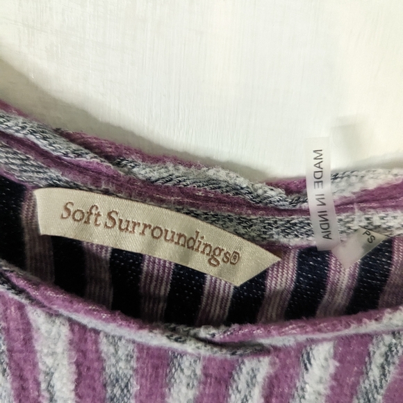 Soft Surroundings Striped Tunic Top Sz PS - Picture 3 of 6
